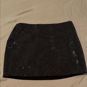 Black Studded Mini Skirt